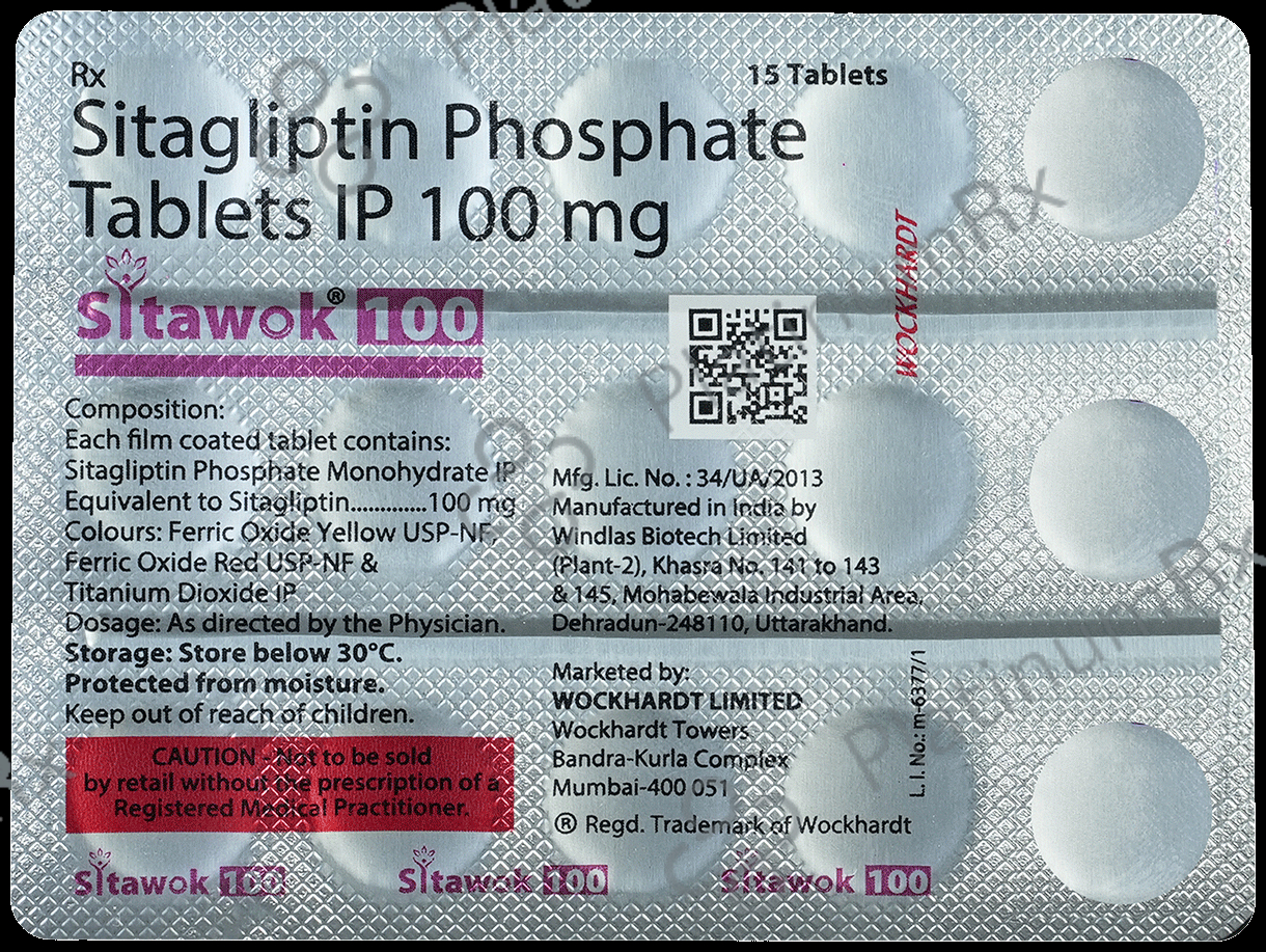 Sitawok 100mg Tablet 15s