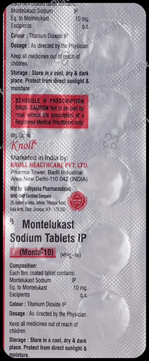 Montu 10mg Tablet 10s