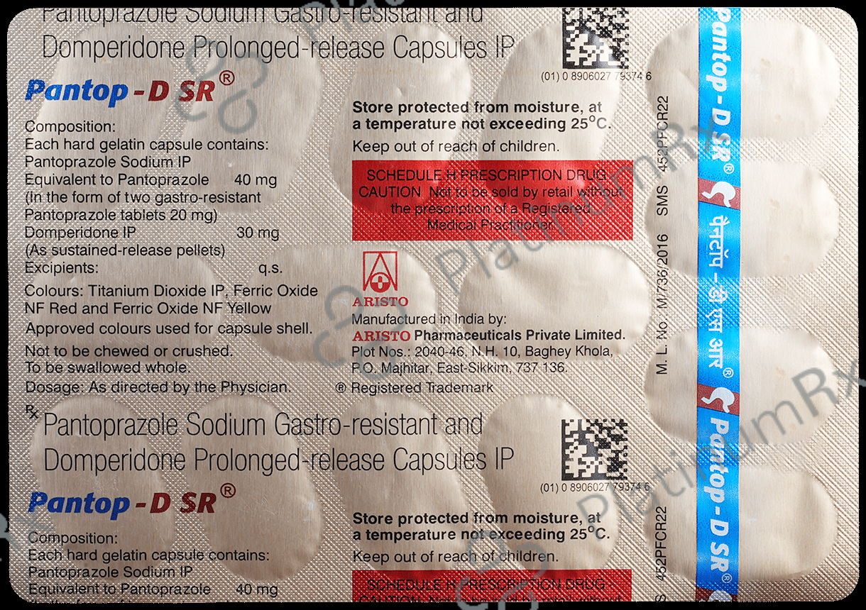 Pantop D SR 30/40mg Capsule PR 15s