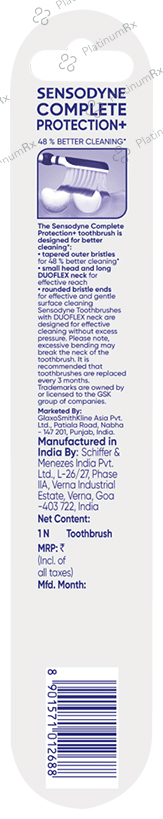 Sensodyne Toothbrush-Complete Protection + Toothbrush with Flexible Neck for 48% Better Cleaning with Soft Tapered Bristles