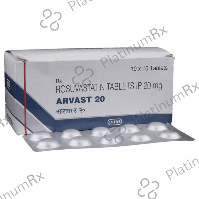 Arvast 20mg Tablet 10s