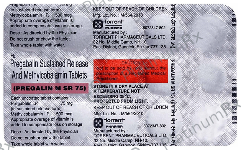 Pregalin M SR 75 Tablet 15 tablets