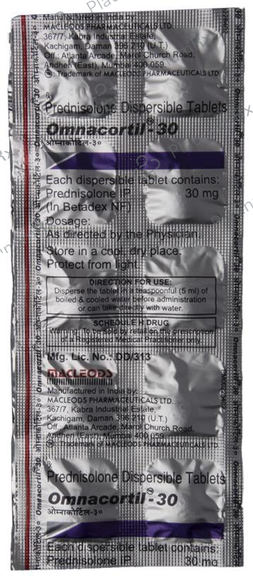 Omnacortil 30mg Tablet DT 10s