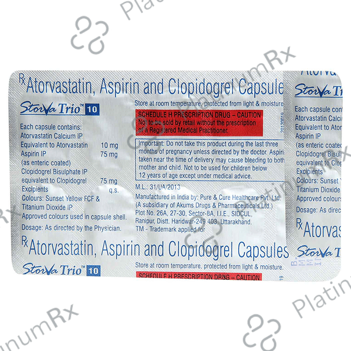 Storva Gold 10/75/75mg Capsule 10s