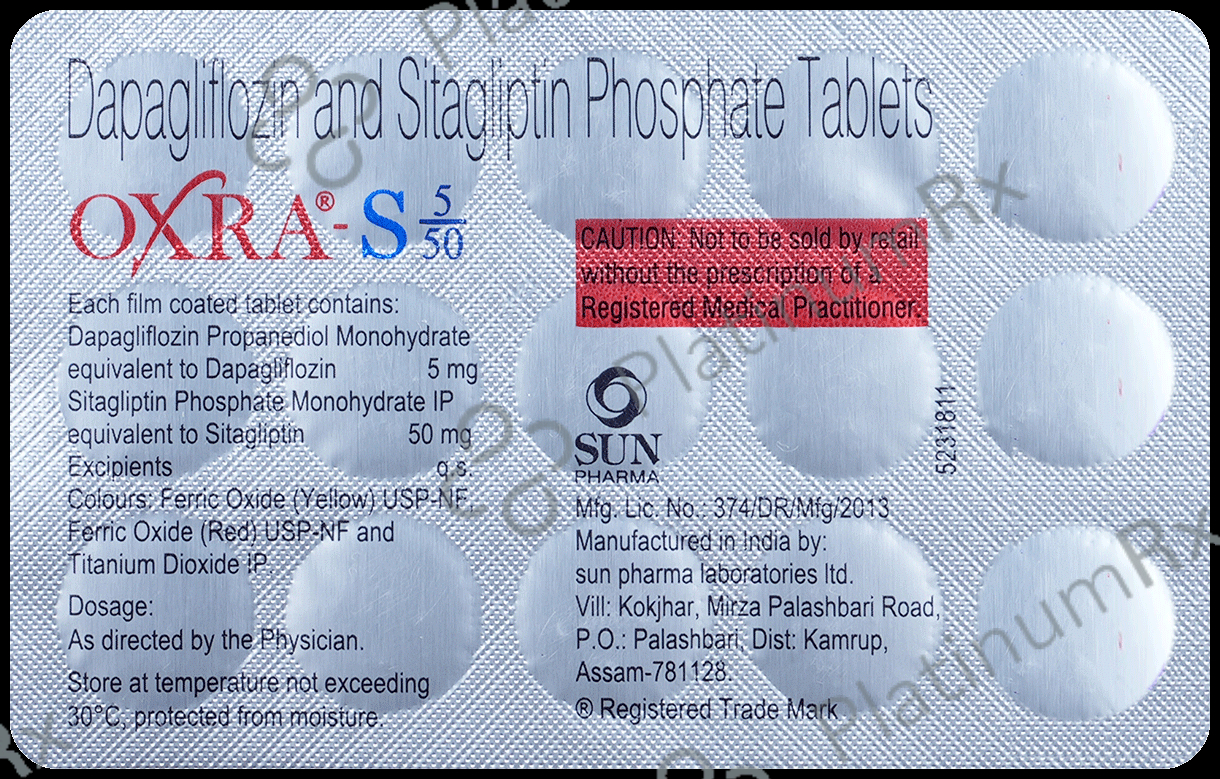 Oxra S 5mg/50mg Tablet 15s