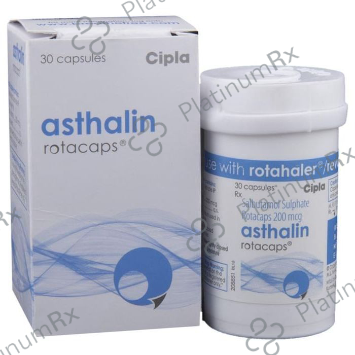 Asthalin Rotas 200mcg Capsule 60s