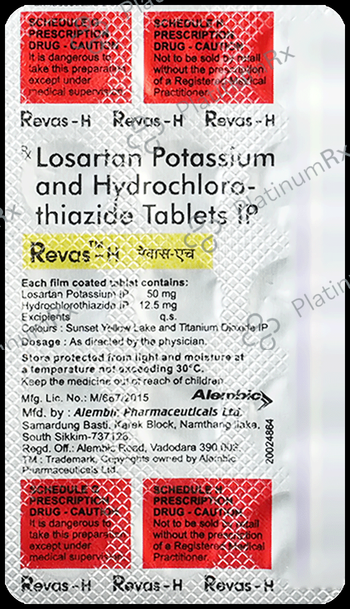 Revas H 12.5/50mg Tablet 15s