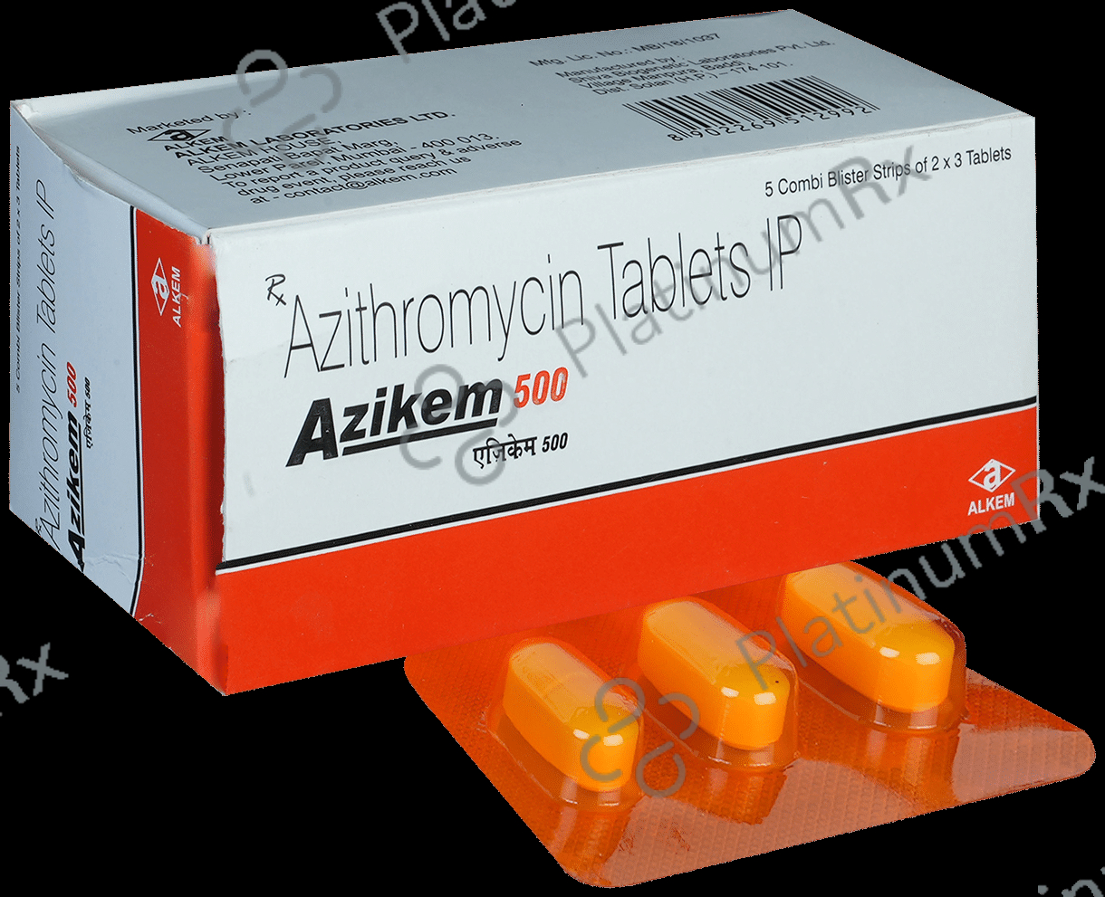 Azikem 500mg Tablet 3s (Alkem)