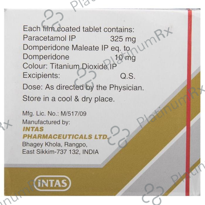 Cetadom 10/325mg Tablet 10s