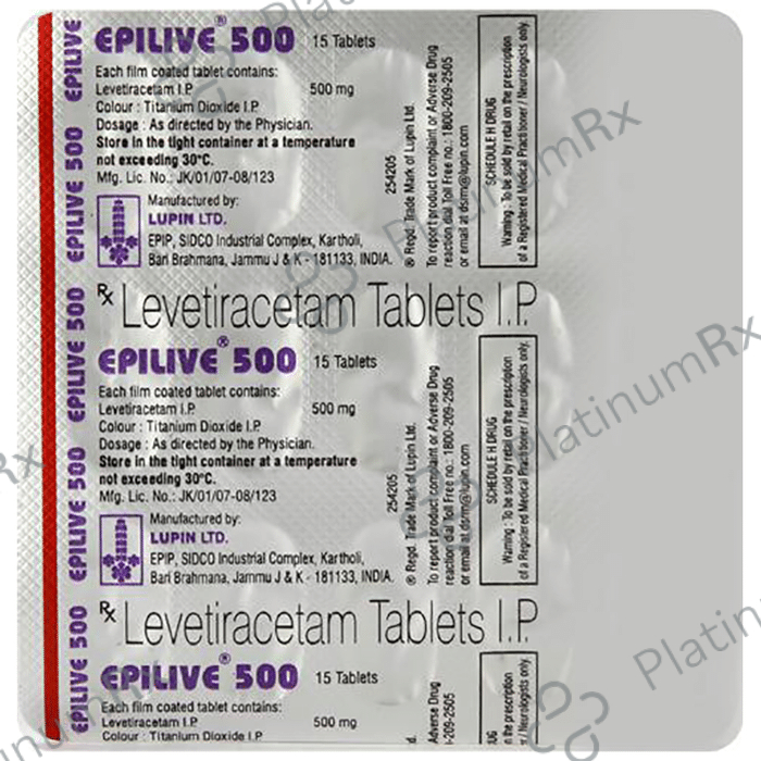 Epilive 500mg Tablet 15s
