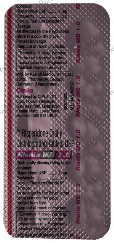 Risnia MD 1mg Tablet 10s