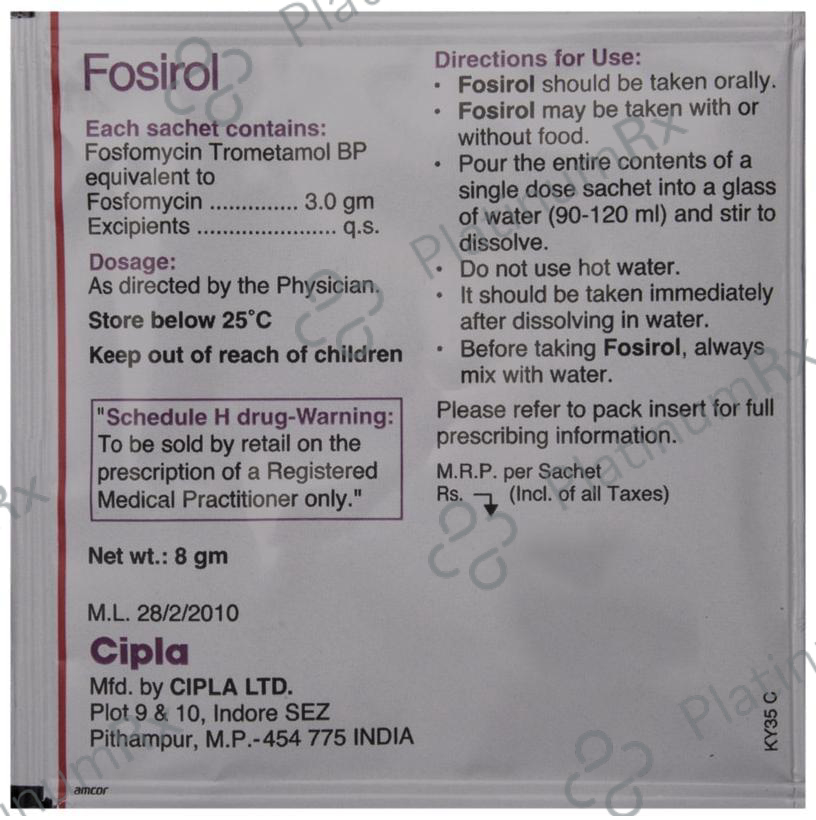 Fosirol 3mg Powder 8gm