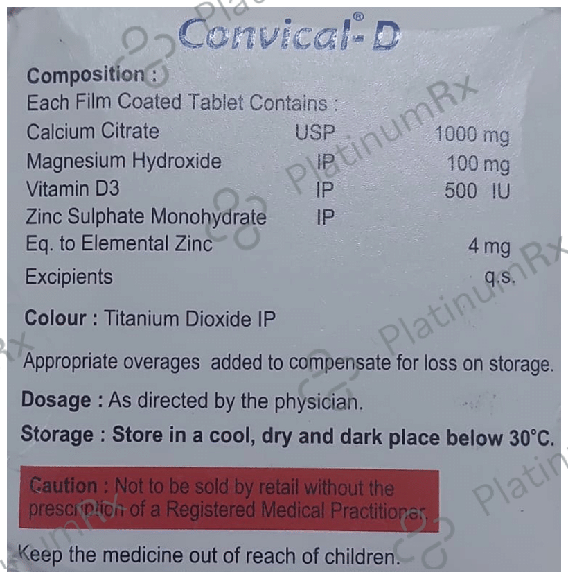Convical-D Tablet 15 tablets