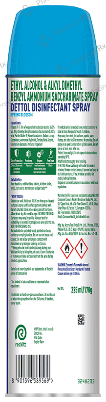 Dettol Dettol Multi-Surface Disinfectant Sanitizer Spray Bottle - 24 hours Antibacterial Protection- Germ Kill on Hard and Soft Surfaces Spring Blossom