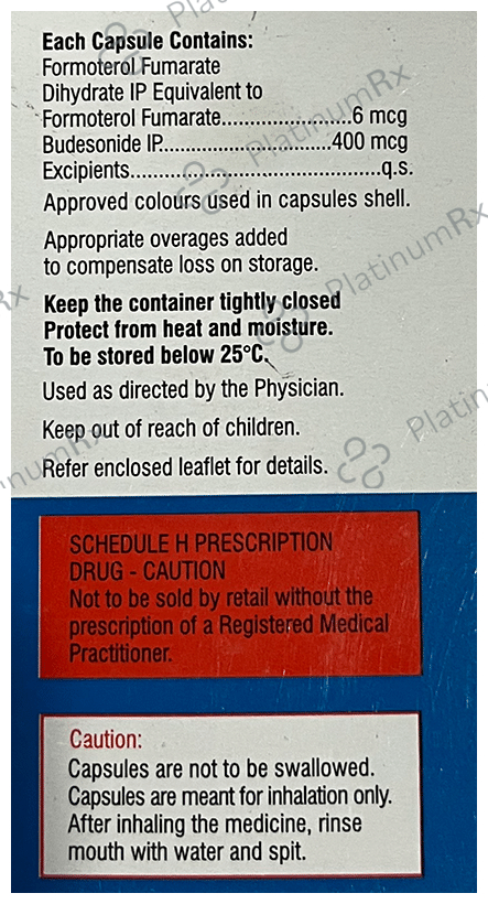 Pulmosmart 400/6mcg Capsule 30s