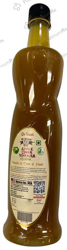 Dr Trust USA Apple Cider Vinegar with Mother (750ml Each) 1 Bottle