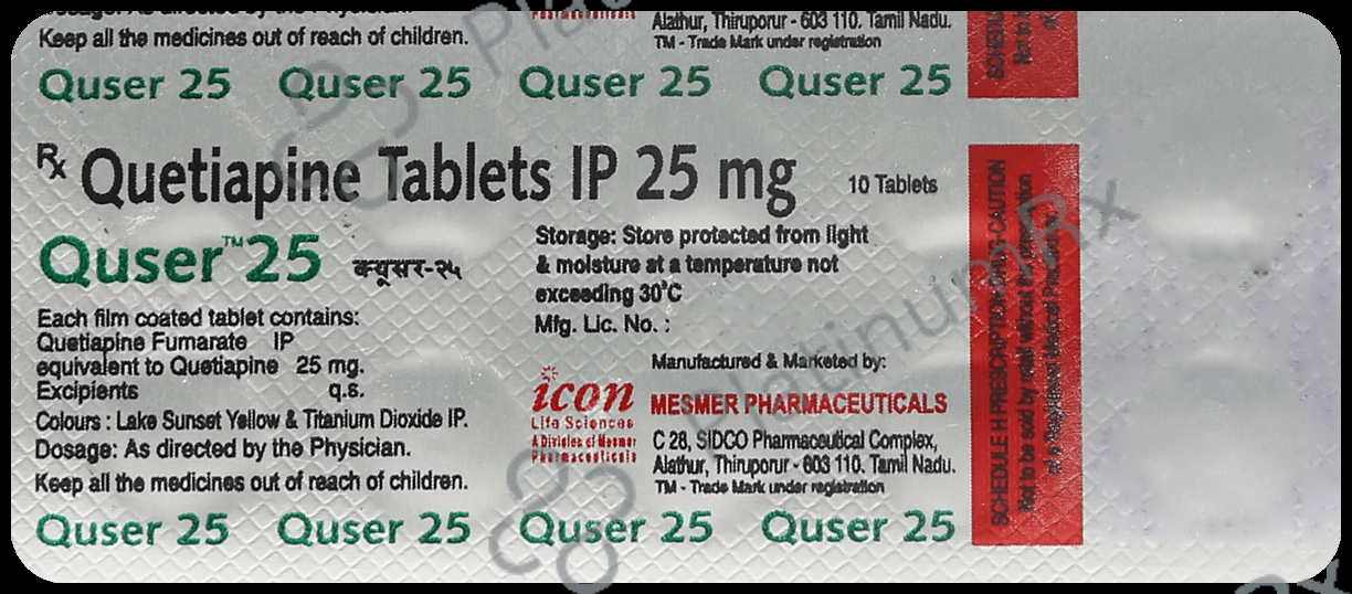 Quser 25mg Tablet 10s
