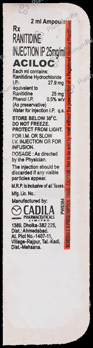 Aciloc 25mg Injection 2ml