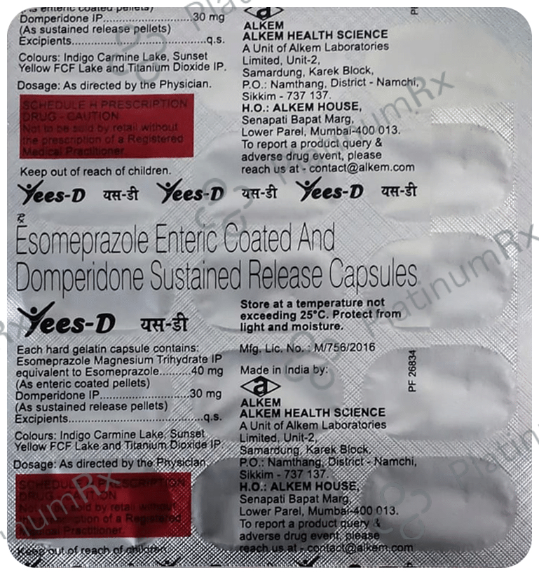Yees D 30/40mg Capsule 15s
