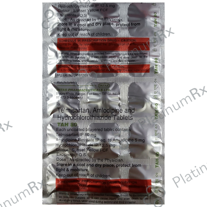 Tah 80mg Tablet 15s