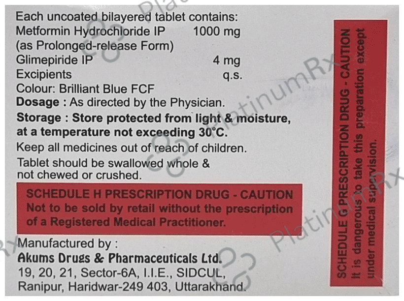 Switglim-M 4mg/1000mg Tablet