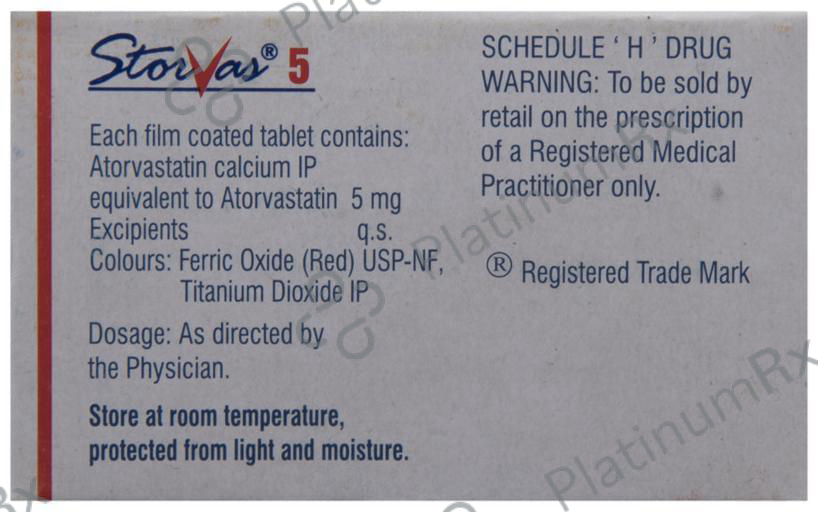 Storvas 5mg Tablet 15s