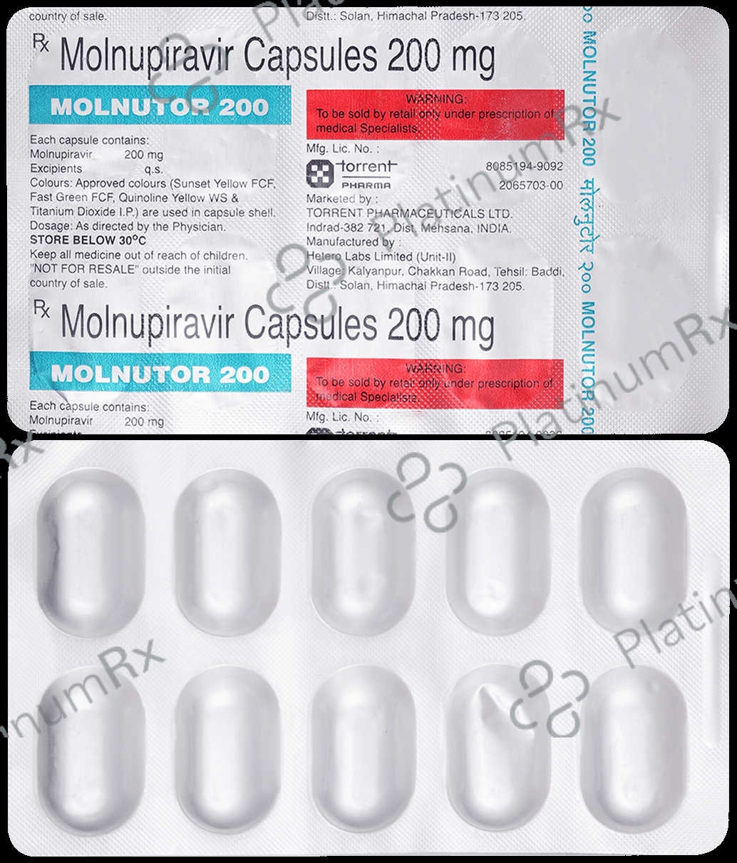 Molnutor 200mg Capsule