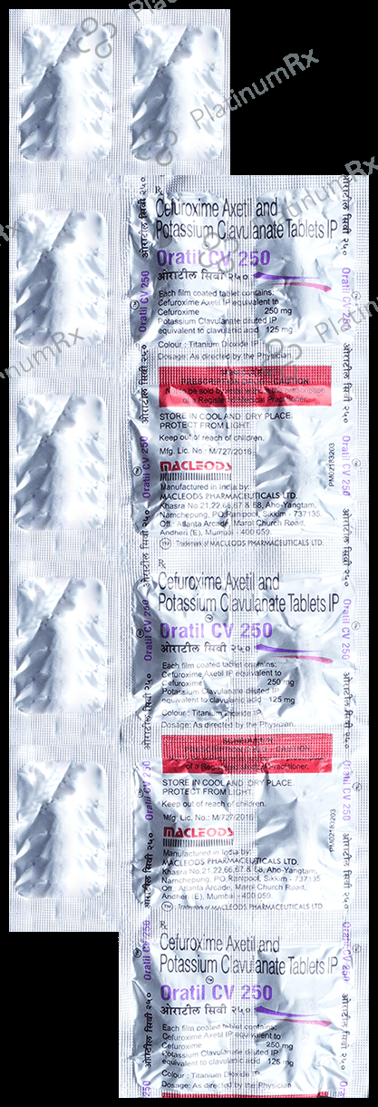 Oratil CV 250/125mg Tablet 10s