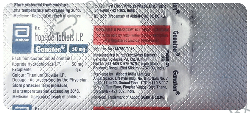 Ganaton 50mg Tablet 10s
