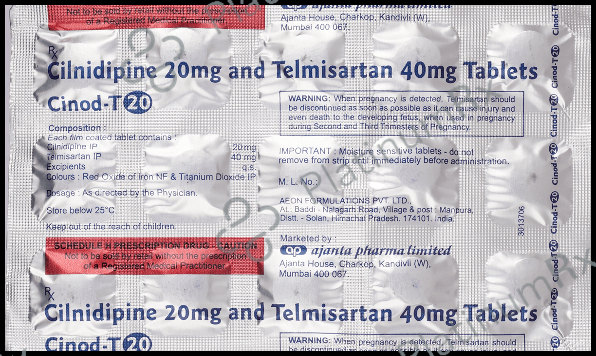 Cinod T 20/40mg Tablet 15s
