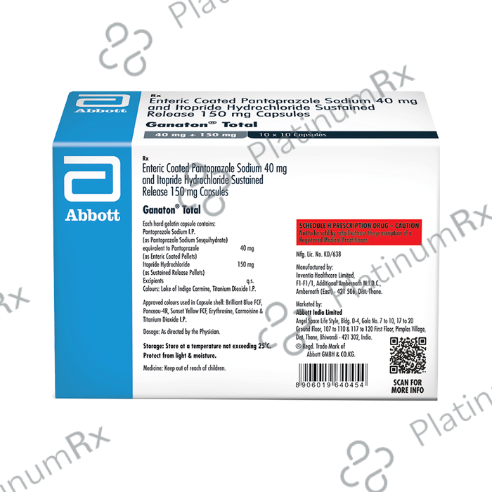 Ganaton Total 150/40mg Capsule SR 10s