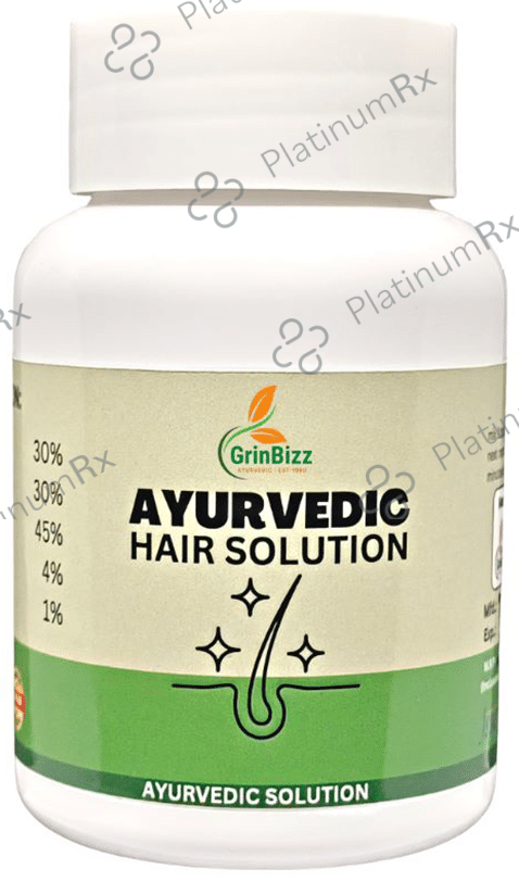 Grinbizz Ayurvedic Hair Solution (75gm Each) 1 Bottle