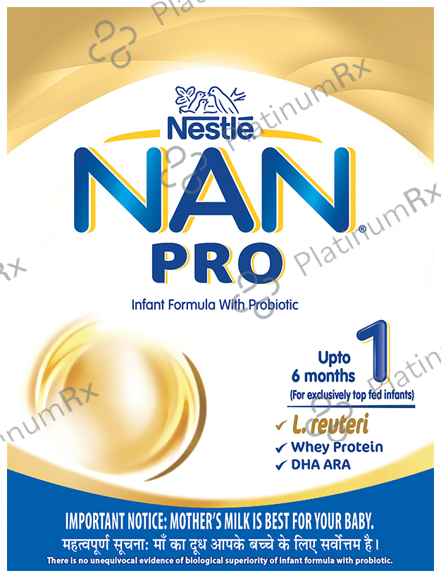 Nestle Nan Pro 1 Infant Formula for Babies (Up to 6 Months) - With Probiotics, L Reuteri, Whey Protein, DHA & ARA - Refill