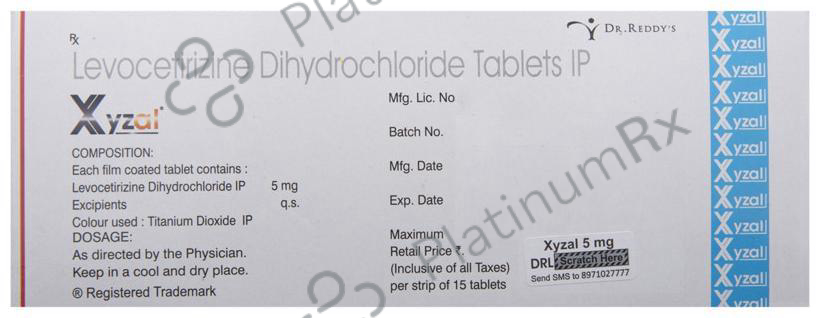 Xyzal 5mg Tablet 15s
