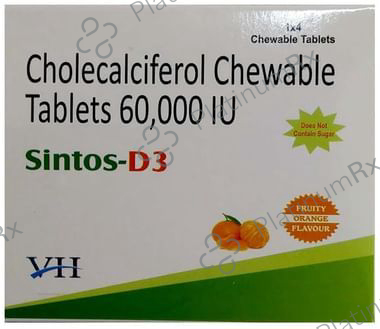 Sintos-D3 Chewable Tablet Fruity Orange Sugar Free