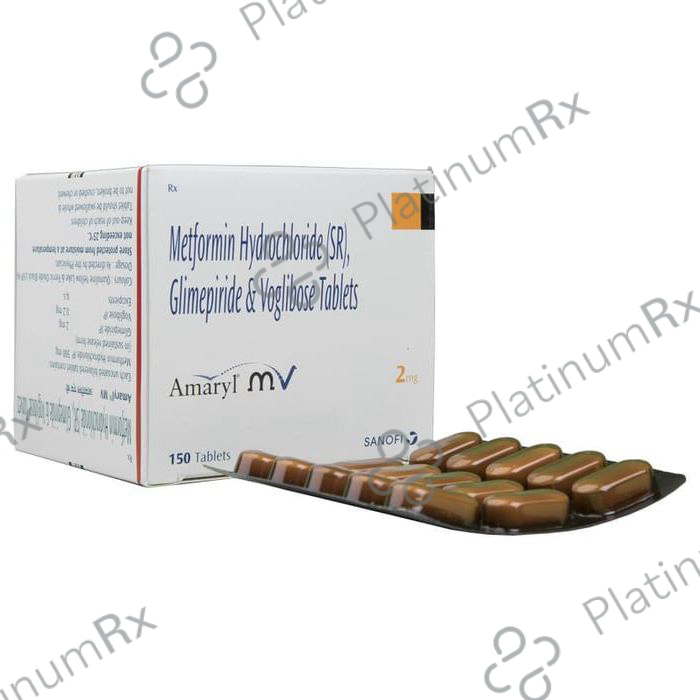 Amaryl MV 2 2/500/0.2mg Tablet SR 15s