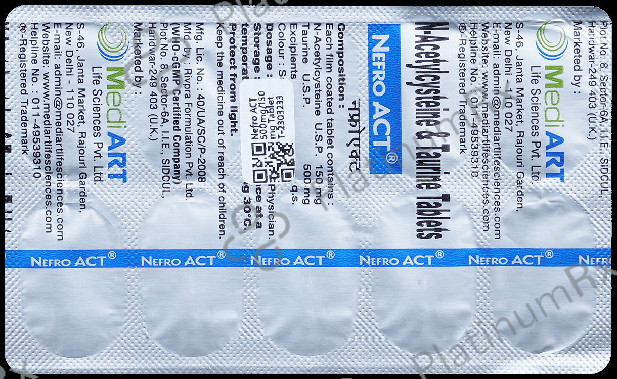 Nefro ACT 500mg/150mg Tablet
