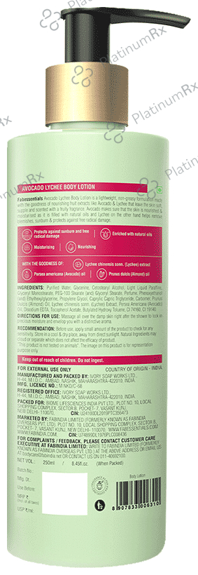 Fabessentials Avocado Lychee Body Lotion