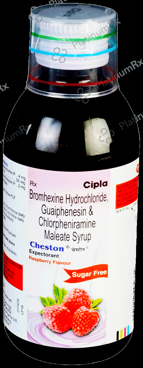 Cheston Expectorant Raspberry Sugar Free 100 Syrup