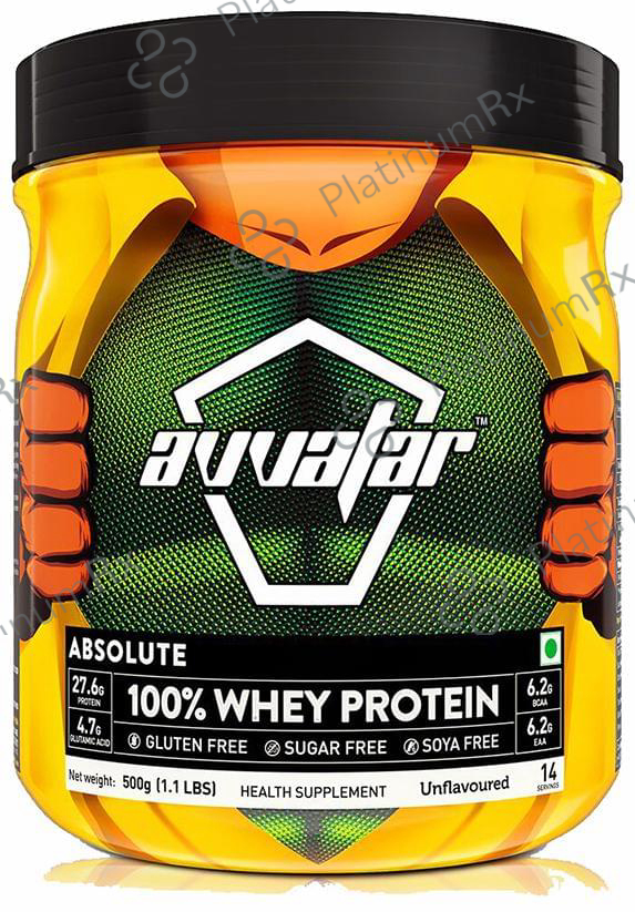 Avvatar Absolute 100% Whey Protein Unflavoured 500 gm