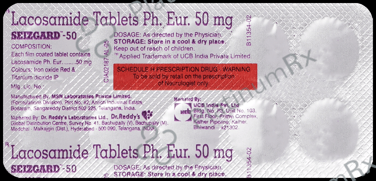 Seizgard 50mg Tablet 10s