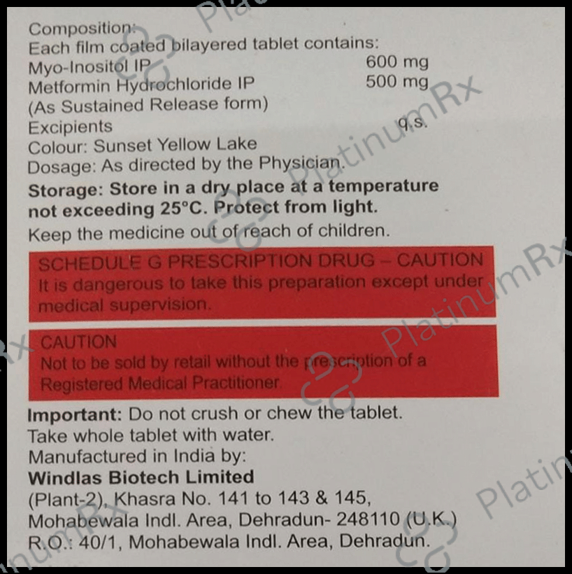Metital SR 500/600mg Tablet 15s