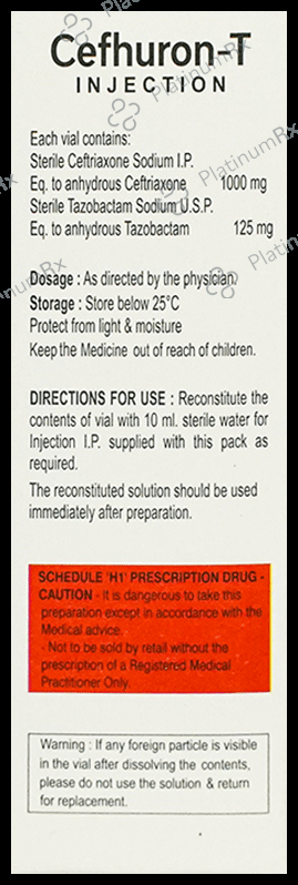Cefhuron-T 1.125gm Injection