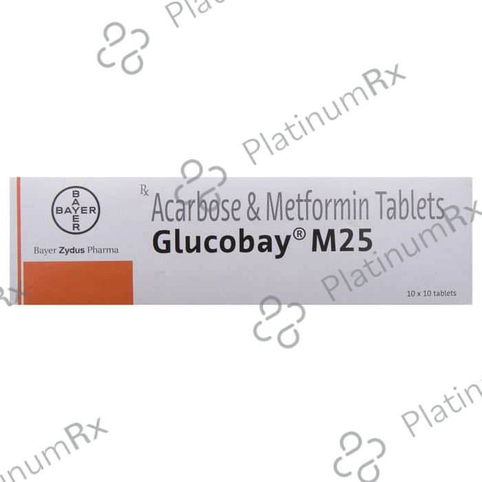 Glucobay M 25/500mg Tablet 10s