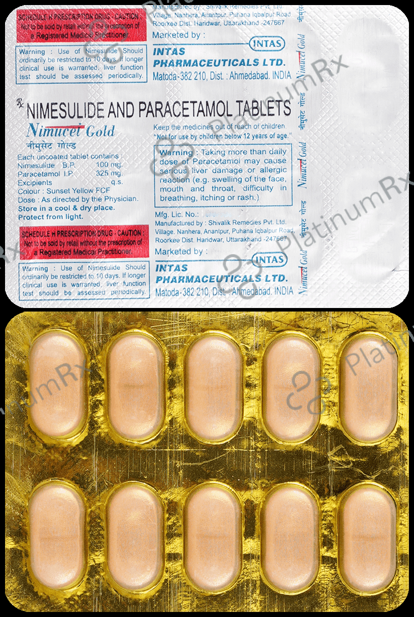 Nimucet Gold 100mg/325mg Tablet