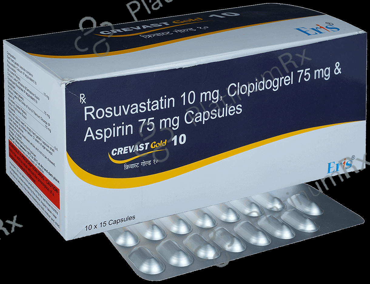 Crevast Gold 10/75/75mg Capsule 15s