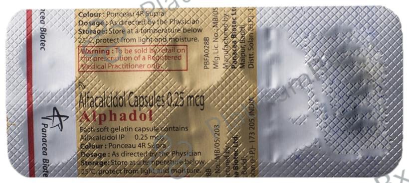 Alphadol 0.25mcg Capsule 10s