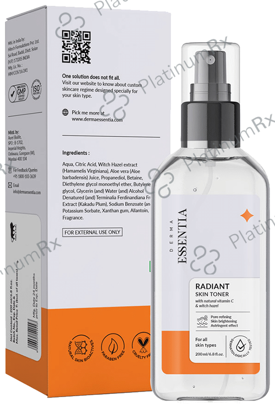 Derma Essentia Radiant Skin Toner for All Skin Types