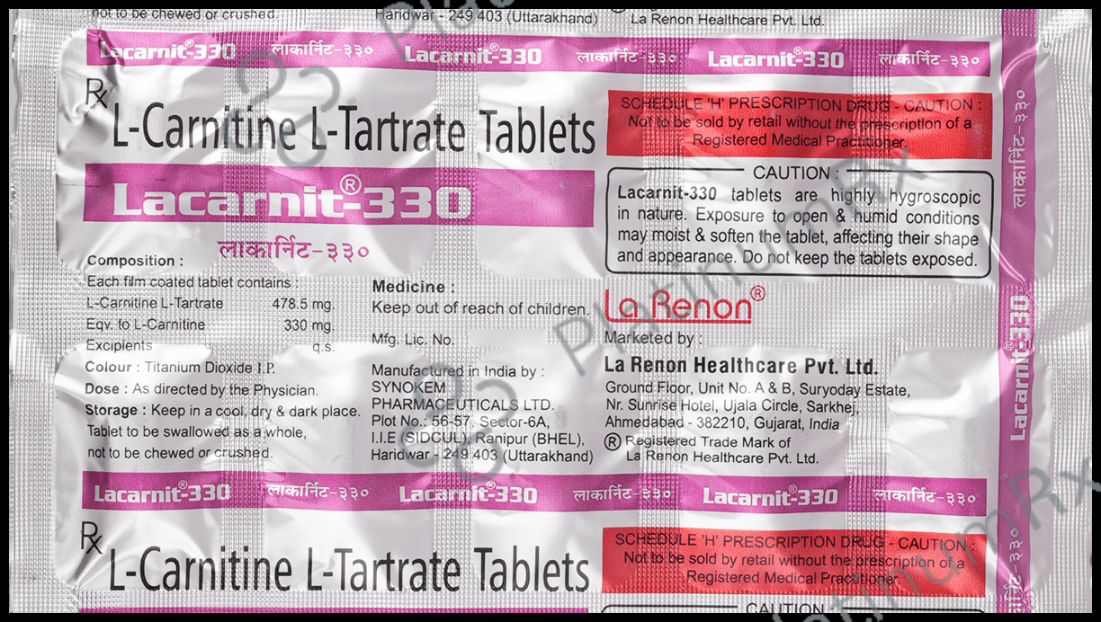 Lacarnit 330mg Tablet 10s