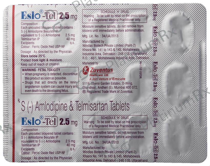 Eslo Tel 2.5/40mg Tablet 15s